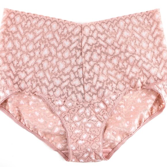 Hanky Panky Cross Dyed Leopard Retro V-kini Vikini Desert Rose/White XL NWT - Picture 1 of 3